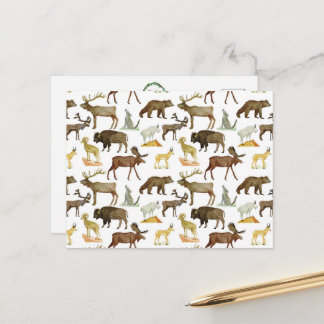 Nationalparks-Wildtier-Postkarte Postkarte