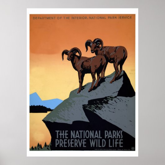 Nationalparks WPA-Reise Poster (Vorne)