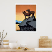 Nationalparks WPA-Reise Poster (Küche)