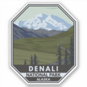 Nationalparkstraße Denali Aufkleber (Vorderseite)
