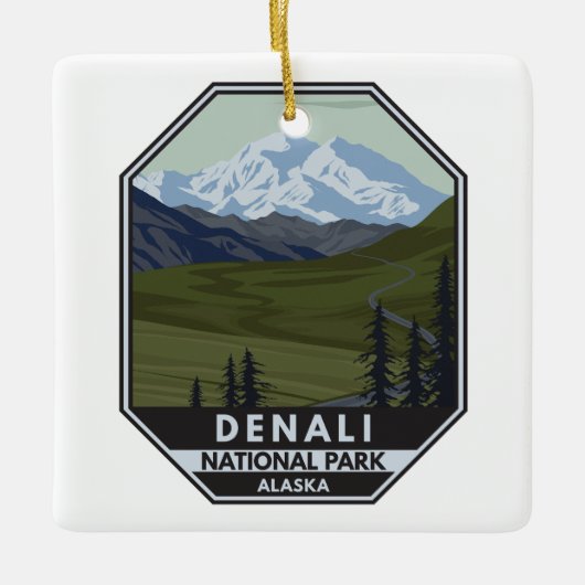 Nationalparkstraße Denali Keramikornament (Vorderseite)