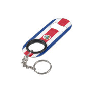 Nationalstolz Costa Rica Patriotic Mini Flaschenöffner (Rückseite Schrägansicht)