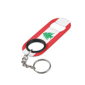 Nationalstolz des Libanon Patriotic Mini Flaschenöffner (Rückseite Schrägansicht)