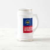 Nationaltagsflagge Liechtenstein Bierglas (VorderseiteRechts)