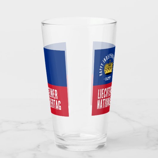 Nationaltagsflagge Liechtenstein Glas (Rechts)