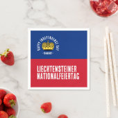 Nationaltagsflagge Liechtenstein Serviette (Beispiel)