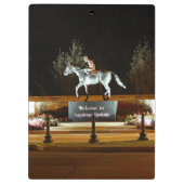 Nationaltheater Horse Statue Saratoga Klemmbrett (Rückseite)