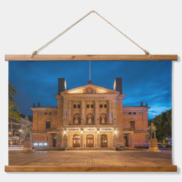 Nationaltheater Oslo Wandteppich Mit Holzrahmen