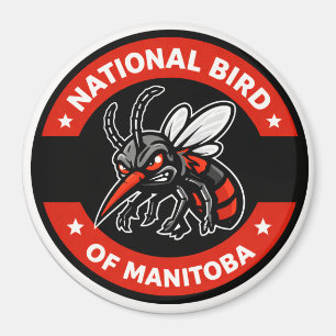 Nationalvogel von Manitoba Lustige Mücke 3" Magnet