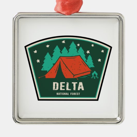 Nationalwald-Camping des Delta Ornament Aus Metall (Vorne)