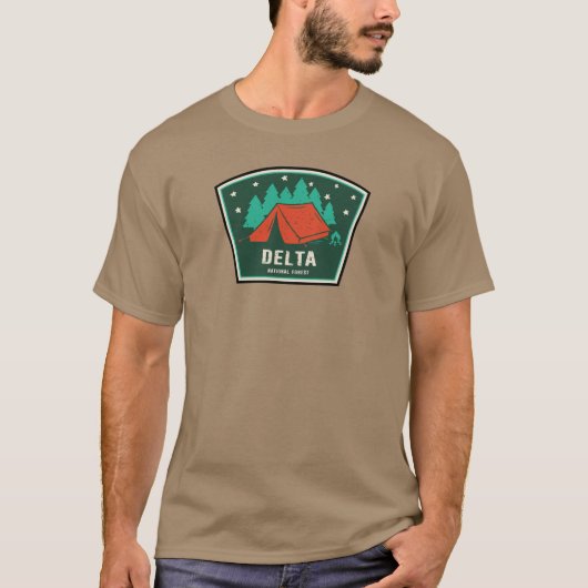 Nationalwald-Camping des Delta T-Shirt (Vorderseite)