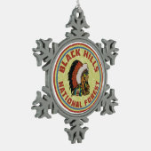 Nationalwald South Dakota Schneeflocken Zinn-Ornament (Links)