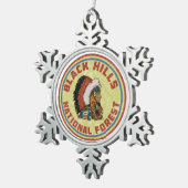 Nationalwald South Dakota Schneeflocken Zinn-Ornament (Rechts)