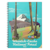 Nationalwald-Utah-Urlaubsplakat Wasatch-Cache Notizblock (Vorderseite)