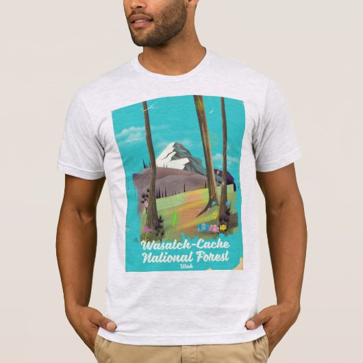 Nationalwald-Utah-Urlaubsplakat Wasatch-Cache T-Shirt (Vorderseite)