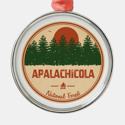 Nationalwald von Apalachicola Ornament Aus Metall (Vorne)