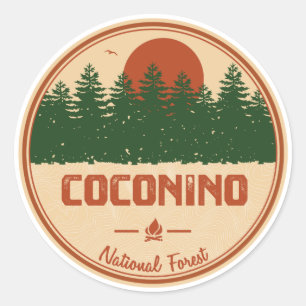 Nationalwald von Coconino Runder Aufkleber