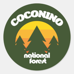 Nationalwald von Coconino Runder Aufkleber