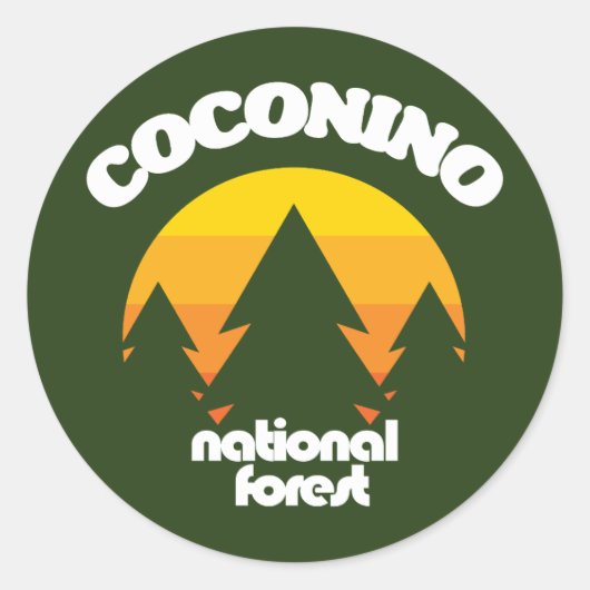 Nationalwald von Coconino Runder Aufkleber (Vorderseite)