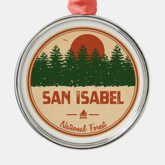 Nationalwald von San Isabel Ornament Aus Metall (Vorne)
