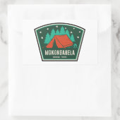 Nationalwald West-Virginia-Camping Rechteckiger Aufkleber (Tasche)