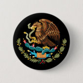 Nationalwappen von Mexiko Pin Button (Vorderseite)