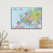 Nationen d'Europe Carte des Nations (en français) Poster (Küche)