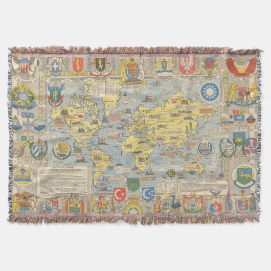 Nationens-Karte der Welt Decke (Vorderseite)