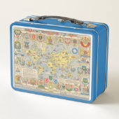 Nationens-Karte der Welt Metall Brotdose (Rückseite)