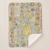 Nationens-Karte der Welt Sherpadecke (Vorderseite)