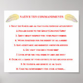 Native 10 Commandments Poster (Vorne)