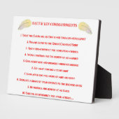 Native 10 Commandments Tabletop Plaque mit Easel Fotoplatte (Seite)