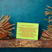 Native 10 Commandments Tabletop Plaque mit Easel Fotoplatte (Seite)