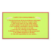 Native 10 Gebote Foto Paper Poster (Vorne)