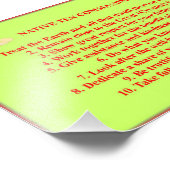 Native 10 Gebote Foto Paper Poster (Ecke)