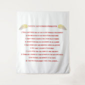 Native 10 Gebote für große Tapisserie Wandteppich (Vorderseite)