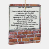 Native 10 Gebote Keramik Ornament (Rechts)