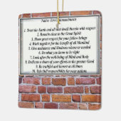 Native 10 Gebote Keramik Ornament (Links)