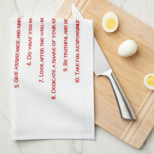 Native 10 Gebote Küchentücher (Viertel Falte)