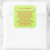 Native 10 Gebote Square Sticker (Tasche)