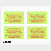 Native 10 Gebote Sticker (Blatt)