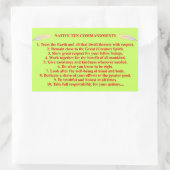 Native 10 Gebote Sticker (Tasche)