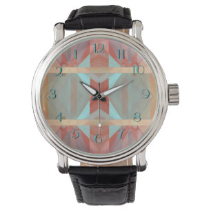 Native Abstrakte Rückwärtsuhr Armbanduhr