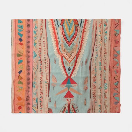Native America Pattern Fleecedecke (Vorderseite (Horizontal))