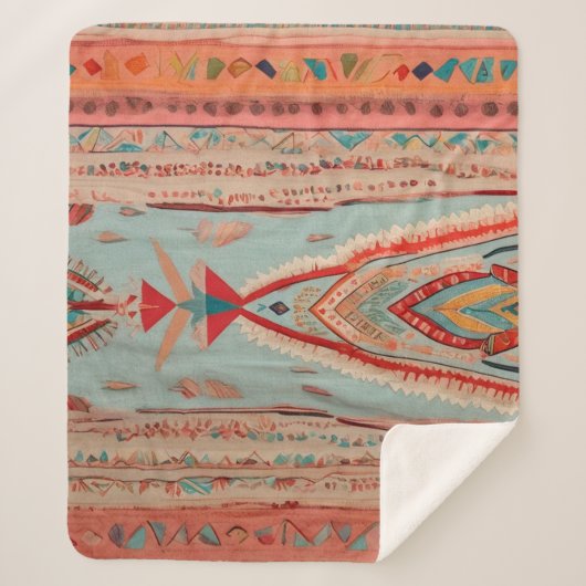 Native America Pattern Sherpadecke (Vorderseite)