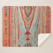 Native America Pattern Sherpadecke (Vorderseite (Horizontal))