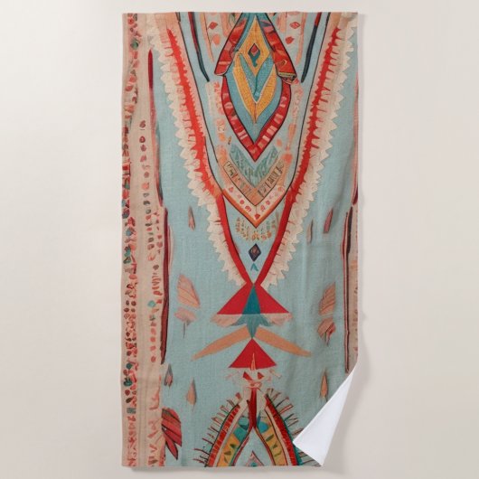 Native America Pattern Strandtuch (Vorderseite)