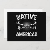 Native American Achse Retro Chief Postkarte (Vorne/Hinten)