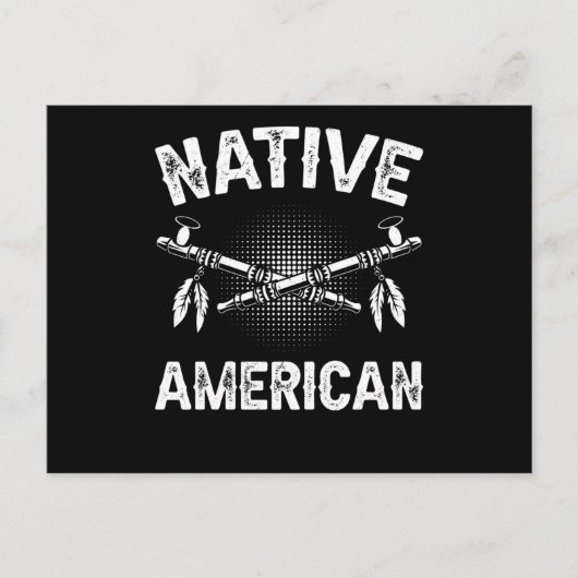 Native American Achse Retro Chief Postkarte (Vorderseite)