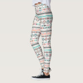 Native American Aztec und Skulls Pattern Leggings (Links)